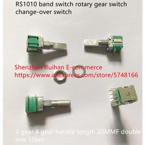 Original new 100% RS1010 band switch rotary gear switch change-over switch 3 gear 4 gear handle length 20MMF double row 10pin