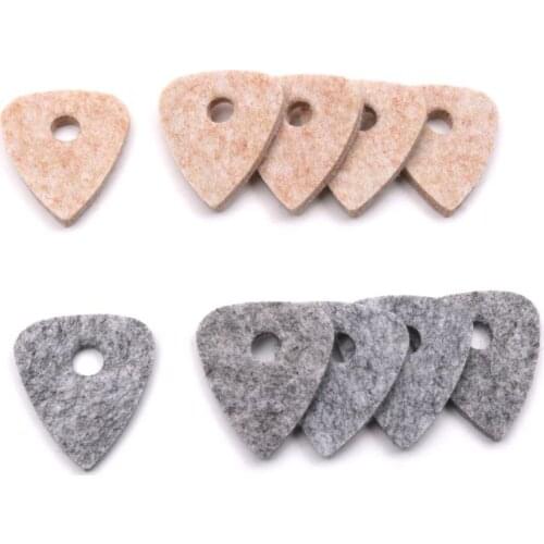 10pcs/set Ukulele Picks Wool Felt Acoustic Sounds Plectrum for Soprano Tenor Concert