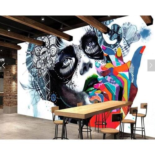 Custom floral wallpaper,colorful hand-painted watercolor beauty mural for living room bedroom TV wall decoration wallpaper