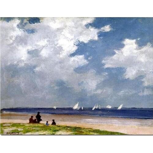 Christmas Gift Sailboats off Far Rockaway by Edward Henry Potthast oil painting reproduction High quality Handmade