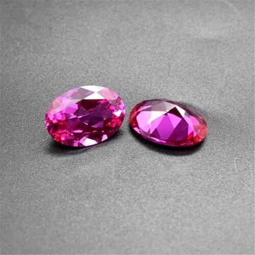 Pink Ruby Oval Cut Gemstone Egg Shape Faceted Ruby Gem Multiple Sizes to Choose GR06