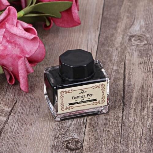 W3JD English Calligraphy Feather Dip Pen Writing Ink Set Stationery Gift Box With 5 Nib Wedding Gift Quill Pen Fountain Pen