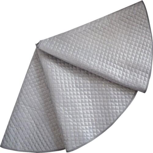 Sorrento 48" Silvery Diamond Quilted shiny metallic glitter Design Christmas tree skirt Christmas tree decoration