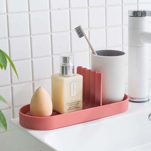 Storage Rack Bathroom Countertop Soap Box Rack Sponge Wipe Scouring Pad Drain Rack Home Multifunctional Storage Rack