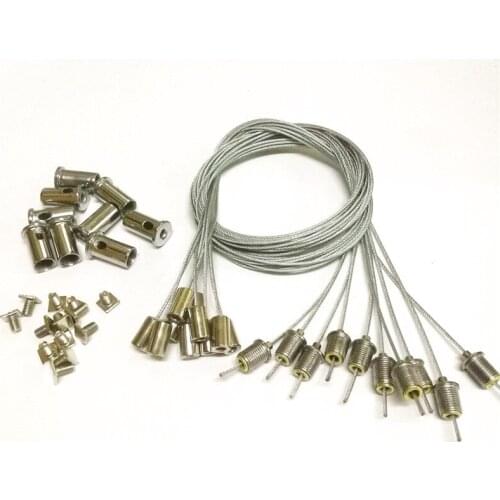 T4 T5 T8 Stents Lamp Wire Rope Telescopic Parts 1.2m 1200MM Steel Wire M5 SCREW for Lanterns Panel Lighting