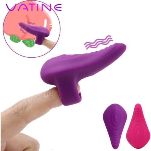 VATINE Vagina Clitoris Stimulator Vibrator Female Masturbator Adults Toys Silicone Finger Vibrator Sex Toys for Couple