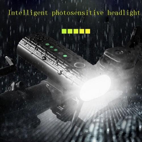 Smart Induction Bicycle Front Light USB LED Headlight Anti-glare IPX6 4 Modes Bike Lamp 4000mAh FlashLight for Bike