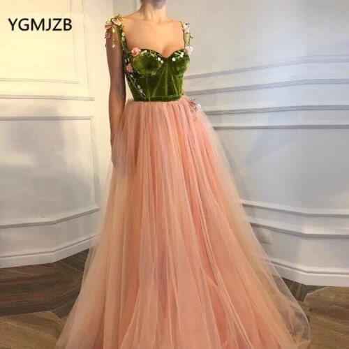 Sexy Saudi Arabia Long Formal Evening Dresses 2018 Sweetheart with 3D Flowers Kaftan Dubai Prom Party Gown Robe Longue Vintage