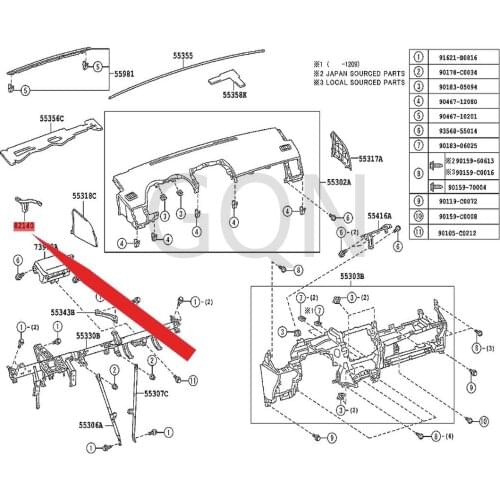 Instrument panel wiring harness assembly 2007-Toy ota COR OL LA auxiliary air bag wiring harness car body wiring harness cable