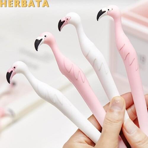 Animal flamingos Gel Pens Set Kawaii cartoon School Supplies Office Stationary Photo Album Pens Stationery Gel Ink Pen CL-1036