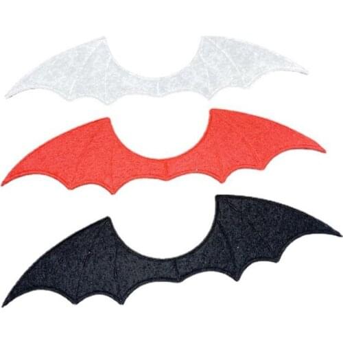 20PCS/LOT 15*4cm New Felt Fabric Wing Appliques Little Devil Wing Halloween Costume Vampire Hairpin Decoratio Accessories