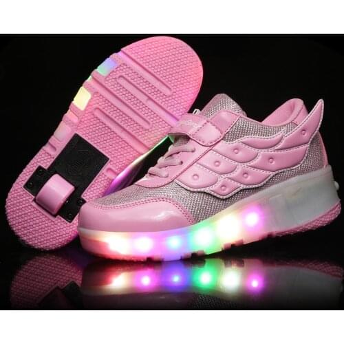2019 Child Jazzy 2020, Junior Girls&Boys LED Light 2020 Children Roller Skate Shoes, Kids Sneakers with Wheels 21 Colors