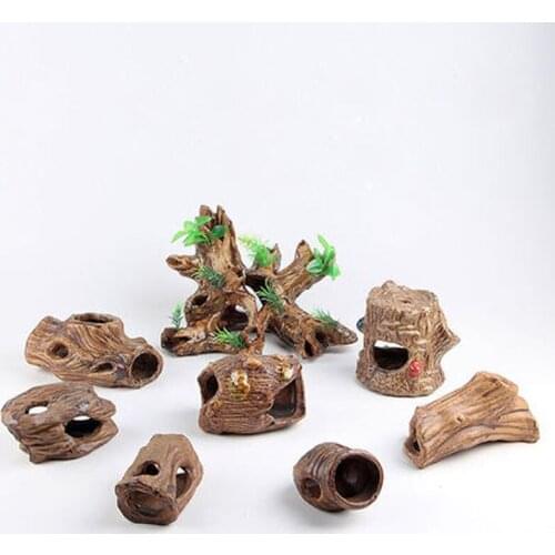 Aquarium Ceramic Pottery House Decoration Plant Moss Pot Carrier Fish Tank Cave Shelter Ornament For Small Shrimp Fish