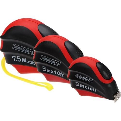 3m/5m/7.5m Auto Shrink Ruler Steel Measuring Tape Retractable Ruler Metric/Imperial Two Units Tools w/ Magnetic Head