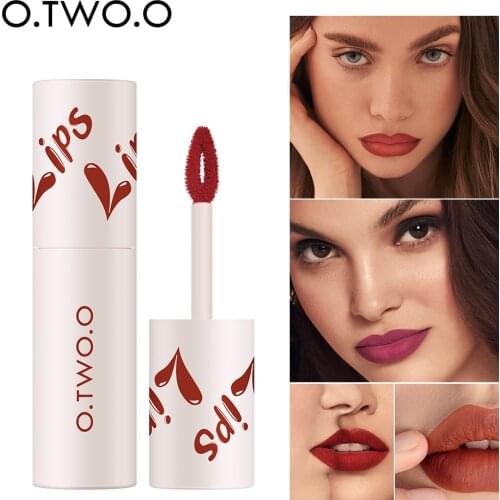 O.TWO.O Velvet Matte Lipstick Lightweight Liquid Lipstick Cosmetics Non Sticky Lip Glaze Waterproof Long Lasting Lip Tint Makeup