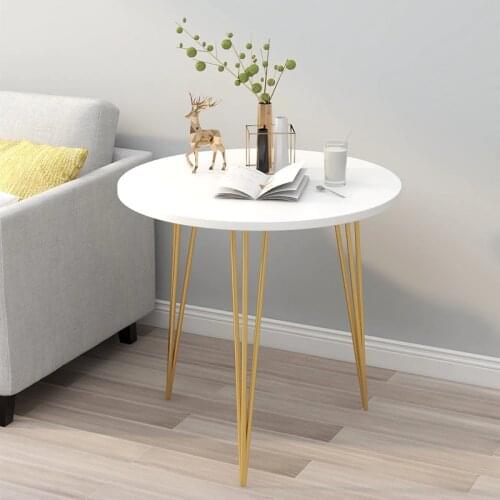 Side table modern coffee table Home iron Side tables Living room furniture simple light luxury Nordic sofa round corner table