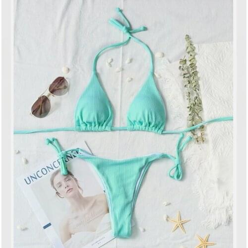 Brazilian Bikini Swimwear 2021 Sexy Swimsuit Bathing Suit Biquini Cintura Alta Swimming Suit for Women Maillot De Bain Femme