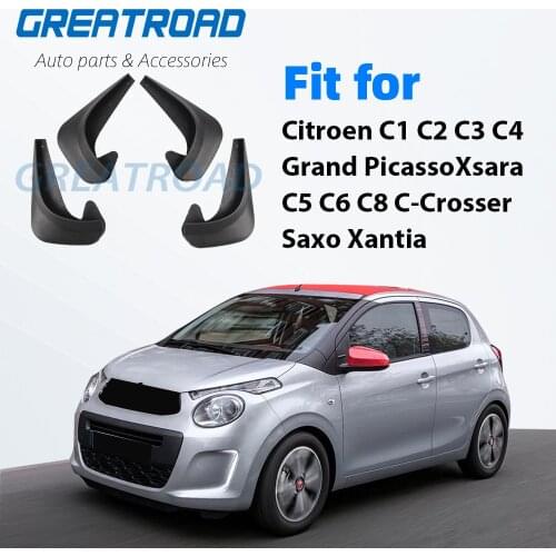 Mud Flaps Mudflaps Splash Guards Mudguards For Citroen C1 C2 C3 C4 Grand Picasso C5 C6 C-Crosser C-Zero Saxo Xantia DS3 DS4 DS5