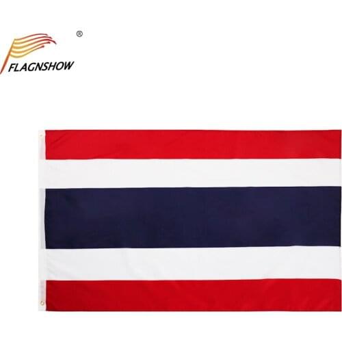 Flagnshow Thailand Flag One Piece 3X5 FT Hanging Polyester Thai National Flags with Brass Grommets
