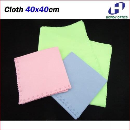 HM-15) Big Size 40x40cm eyeglasses Windshield Window Glasses Lens Microfiber Cleaning Cloth Double Side Velvet Type