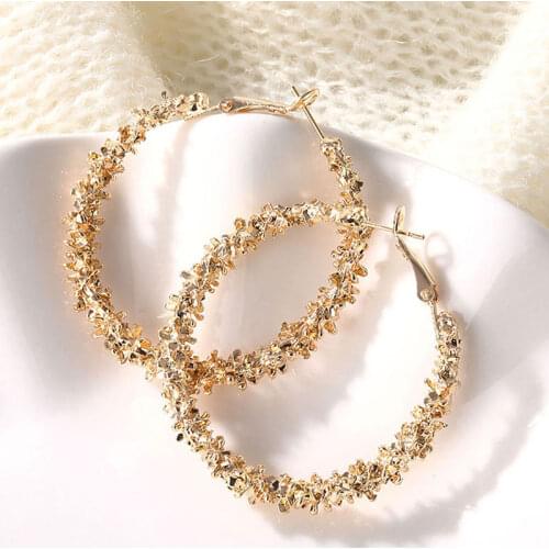 HUAMI 2021 1 Pair New Fashion Round Hoop Earrings for Women High Quality Office Style Lady Accessories Friend Gift Personality