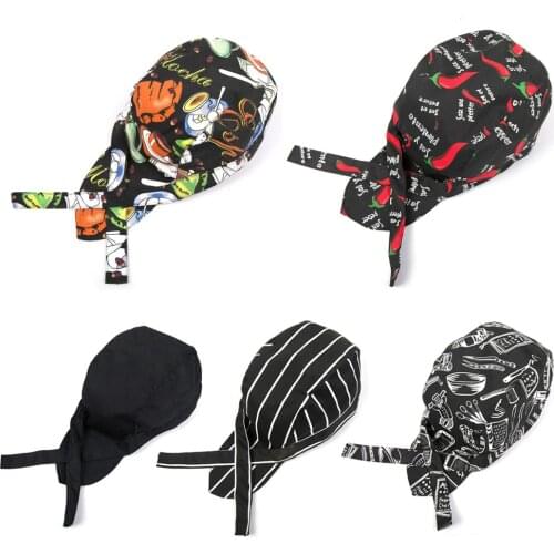 Cool Chef Hats Cafe Waiter Uniform Beret Plaid Striped Plain Kitchen Cooking Restaurant Working Cap Women Men Home Hotel Hats