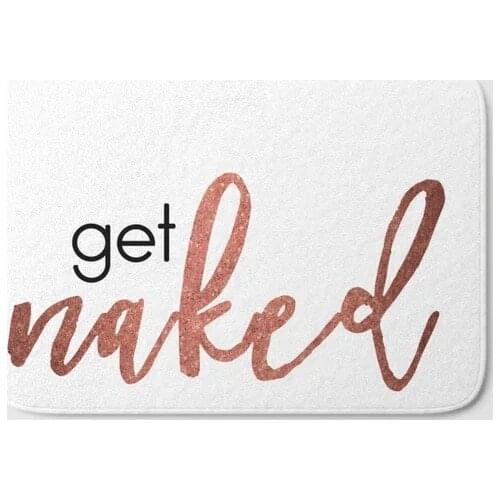 HOT Bathroom Rugs Get Naked Bath Mat Flannel Absorbent Non Slip Doormat for Entrance Door