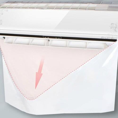 Air Conditioner Water Bag Waterproof Cleaning Cover with Drain Outlet Dust Washing Protector Bag 10Pcs/Set 2021 New