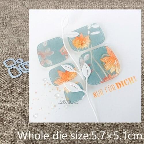 XLDesign Craft Metal Cutting Dies stencil mold 5pcs Square frame decoration scrapbook Album Paper Card Craft Embossing die cuts