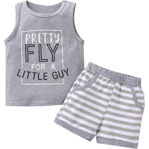 2021 New Summer Kids Clothes Baby Boys 2-piece Outfit Set Sleeveless Letter Print Tops Camouflage Shorts Set