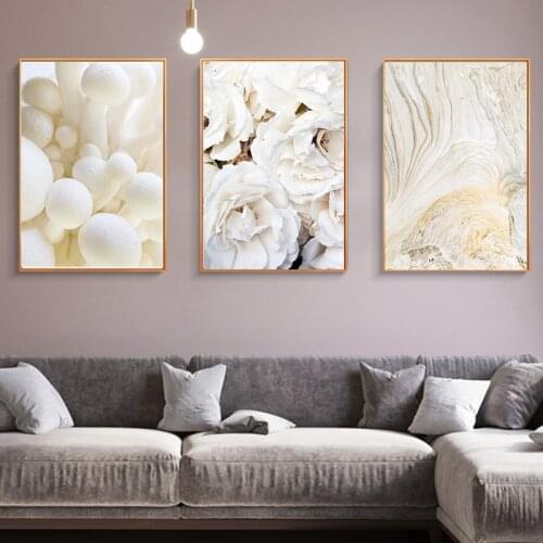 Canvas Posters and Prints Elegant White Rose Mushroom Islamic Architecture Picture Mural Living Room Interior Wall Art Decoratio