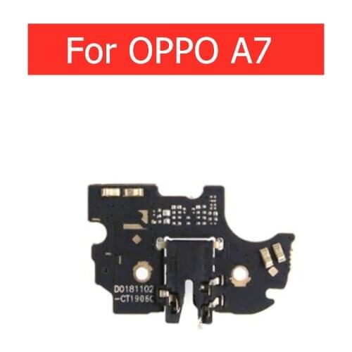For OPPO A7 Earphone Jack Connector Flex Cable Microphone USB Charging Dock PCB Board Flex Cable Repair Spare Parts