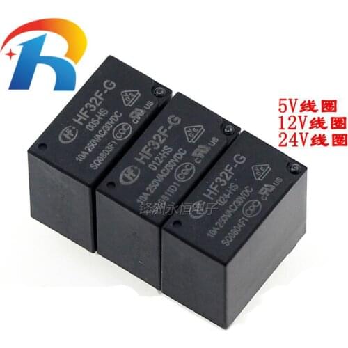 Free shipping 10PCS Original Hongfa Relay JZC HF 32F-G-005-HS 4PIN 10A JZC/HF32F-G-005-HS(10A) 5VDC