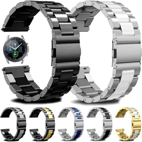 Stainless Steel Metal Strap for Samsung Galaxy Watch 3 41/45mm Bands Watchband for Galaxy 42/46mm Watch Active 2 Gear Band 20 22