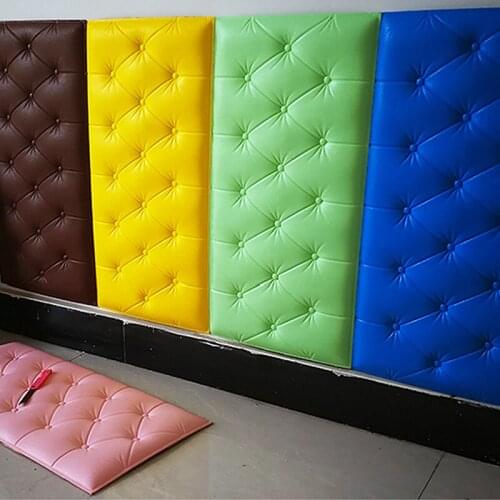 Self-adhesive Anti-collision Wall Decor Mat Childrens Bedroom Bed Soft Cushion Three-dimensional Wall Stickers Pads 4MM