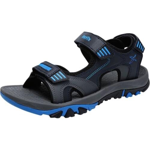 Mens Sandals 2021 Summer New Junior High School Students Sandals Male Adolescents Leather Sandals Outside A Man Wear non-slip