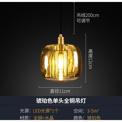 Modern luxury crystal LED Pendant Light personality restaurant dining bar Nordic Living Room Kitchen Hanging Lamp Decor Fixtures