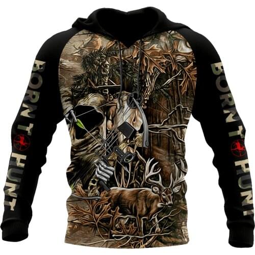 Tessffel 3DPrint Camo Deer Hunting Tattoo Animal Hunter Men/Women NewFashion Jacket Zip Funny Hoodies Long Sleeve Streetwear S1