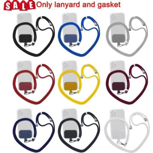 Universal Crossbody Nylon Patch Phone Lanyards Rope Mobile Phone Strap Lanyard 5 Colors Soft Rope For Cell Phone Hanging Cord