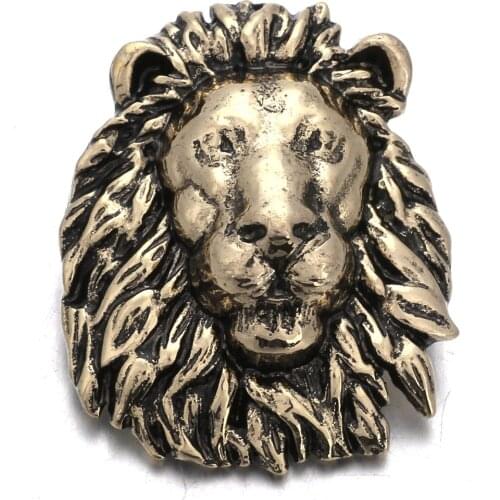 10pcs/lot New Bronze Snap Jewelry Big Lion Metal Snap Button Press Buttons For 18mm Snap Bracelets for Women Men