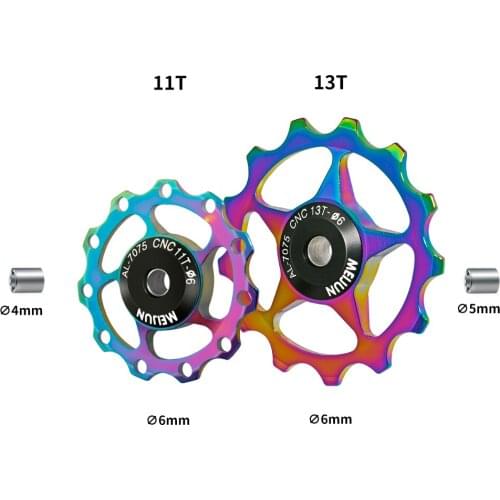 2pcs MTB Mountain Road Bikes Bicycles 11T 13T Rear Derailleur Pulley Roller Idler Bearing Jockey Wheel Parts