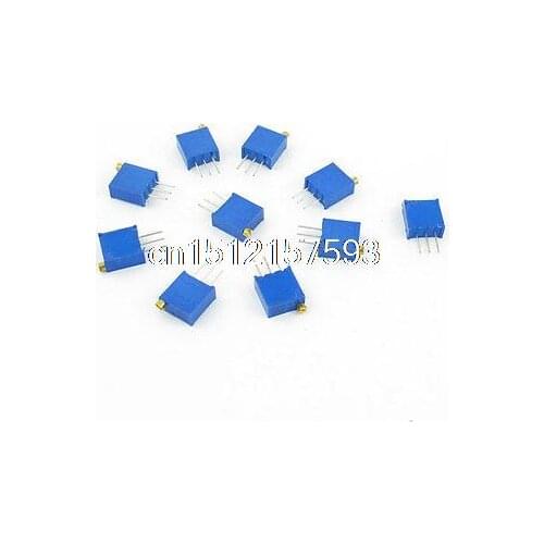 3296W-1-202 500V 0.5W 2K Ohm Cermet Trim Potentiometer 25 Turn 10 Pcs