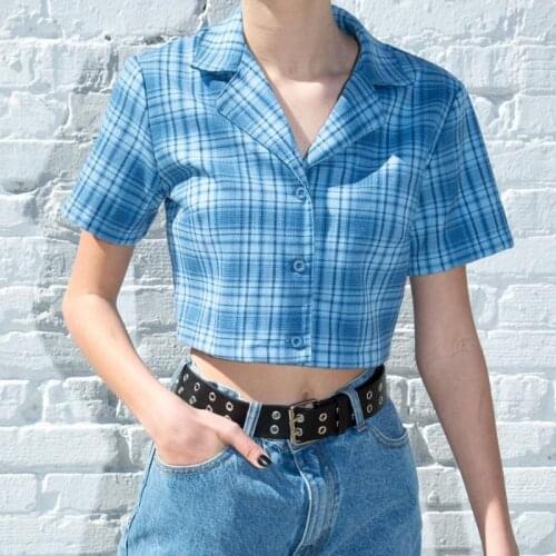 BOUSSAC Women's Plaid Shirts