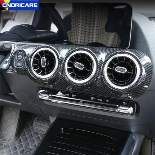 Carbon Fiber Color Center Console Air Conditioning Vent Frame Trim For Mercedes Benz B Class W247 2020 Interior Accessories