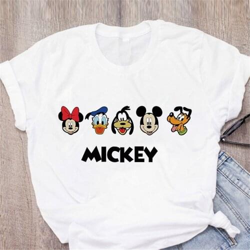Mickey And His Friends Women Tshirt Disney Park T-shirt Hip Hop Tees Women Top Short Sleeve Dropship Clothes Female