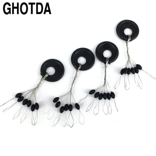 GHOTDA 20 Sets 120pcs Resistance Space Beans Floating Seat Pin Fishing Tackle