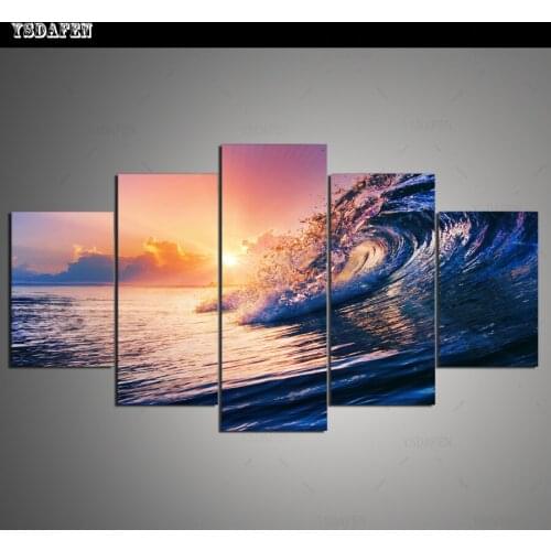 HD Printed Painting Canvas Printing Wave painting Room decor print poster picture canvas Framed Art HG-007