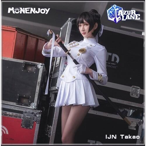 Monenjoy Azur Lane IJN Takao Cosplay Costume Heavy Cruiser Sakura Empire Cos Suit