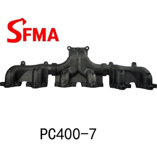 Free shipping for Excavator accessories Komatsu PC400-7/ 8 6D125 exhaust branch cast steel