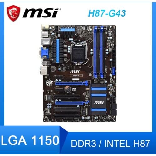 For MSI ATX H87-G43 Desktop Motherboard DDR3 1600 LGA 1150 Motherboard